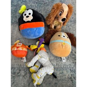 Disney Dog Bundle Stuffed Animal Lot Goofy Pluto Lady